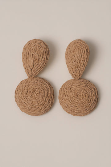 Beige Ocean Glow Drop Earrings