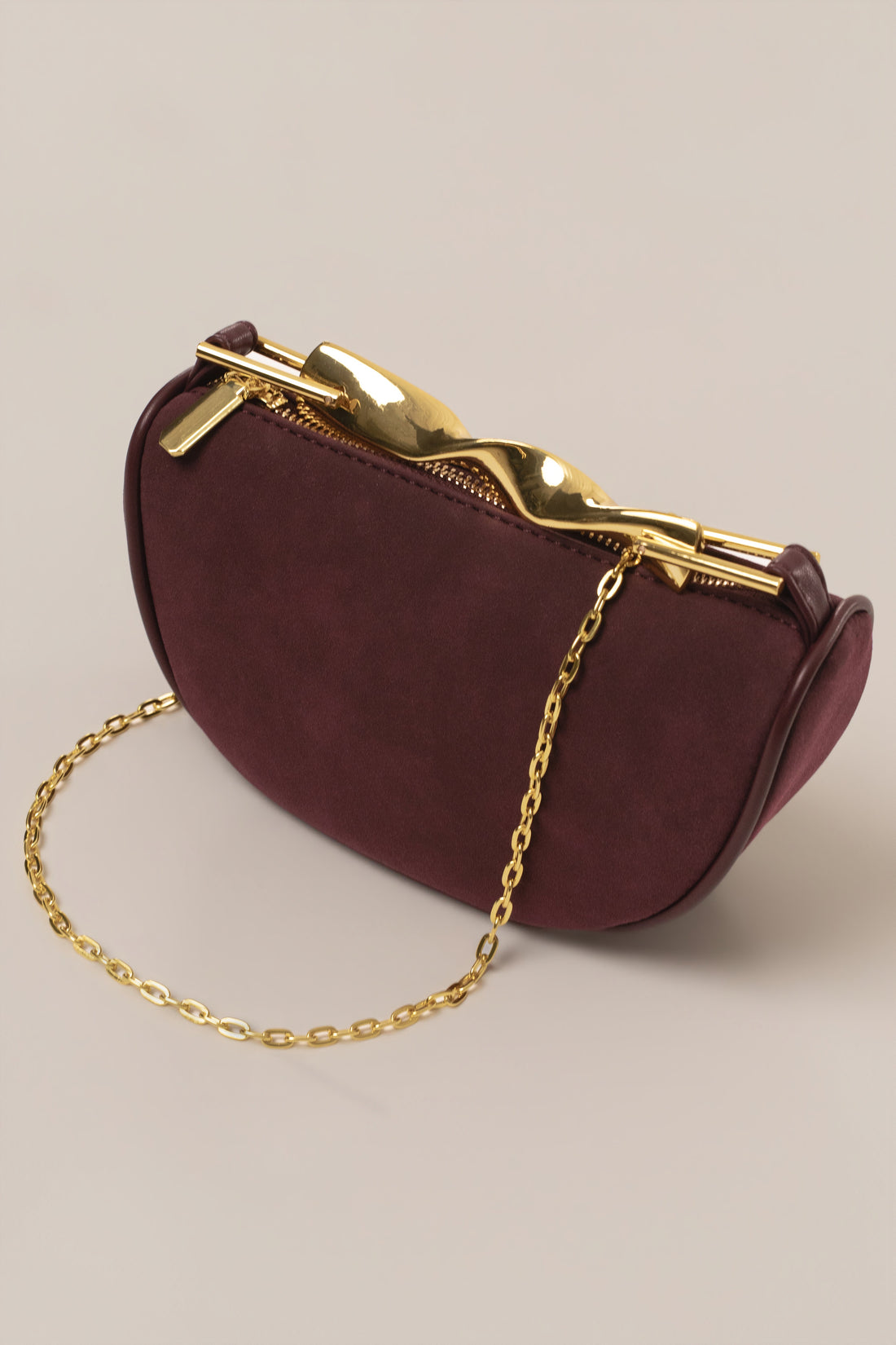 Bolso Crescent Monaco Burgundy