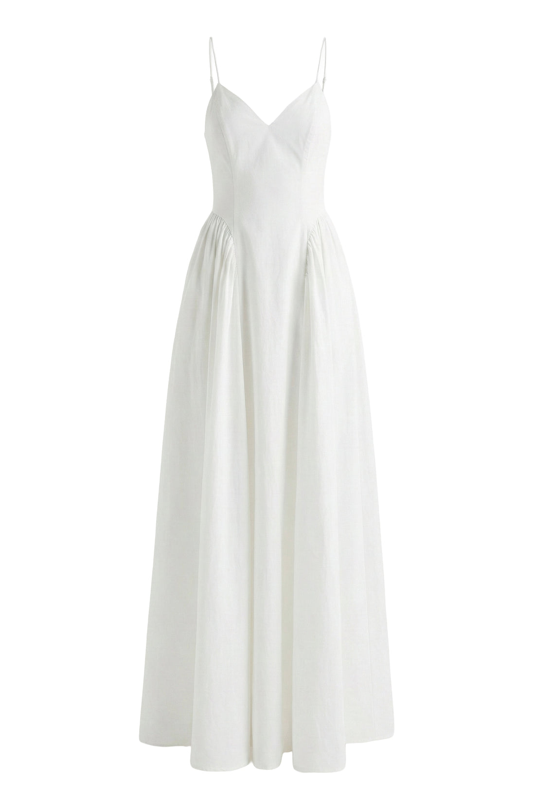 White Sculpted Grace Maxi Dress
