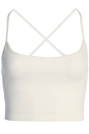 White Active Crop Top