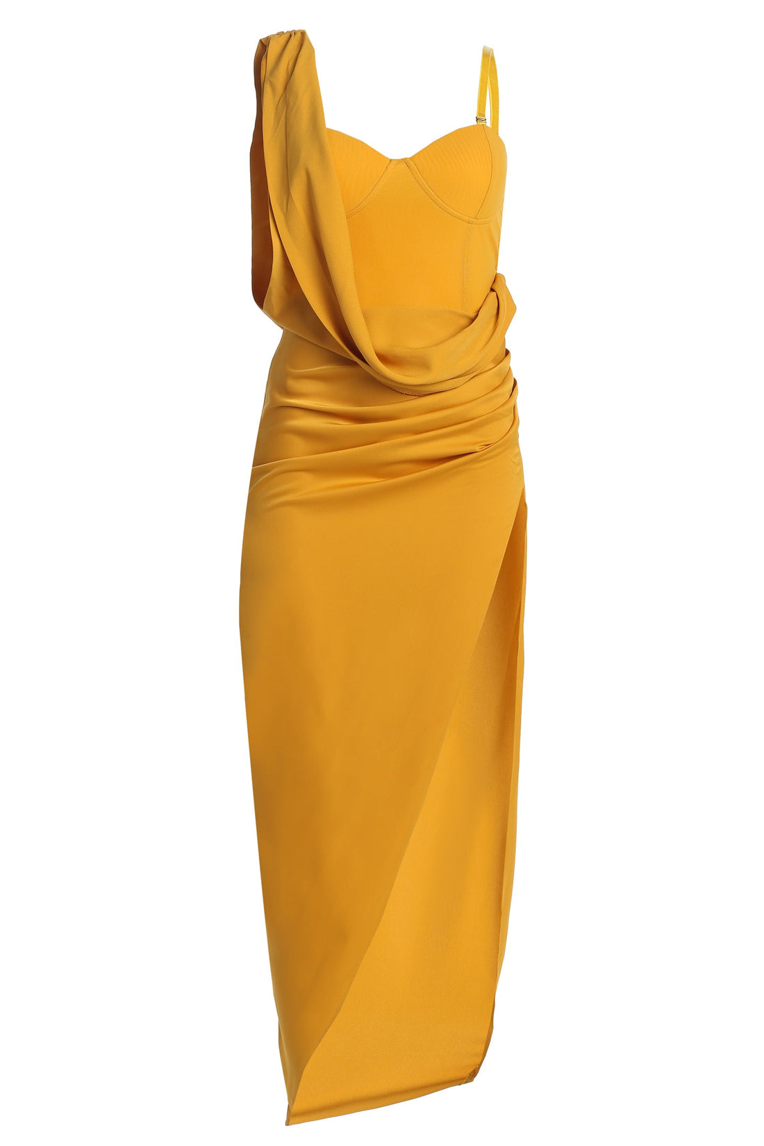 Yellow KRISTIANA SLIT DRESS