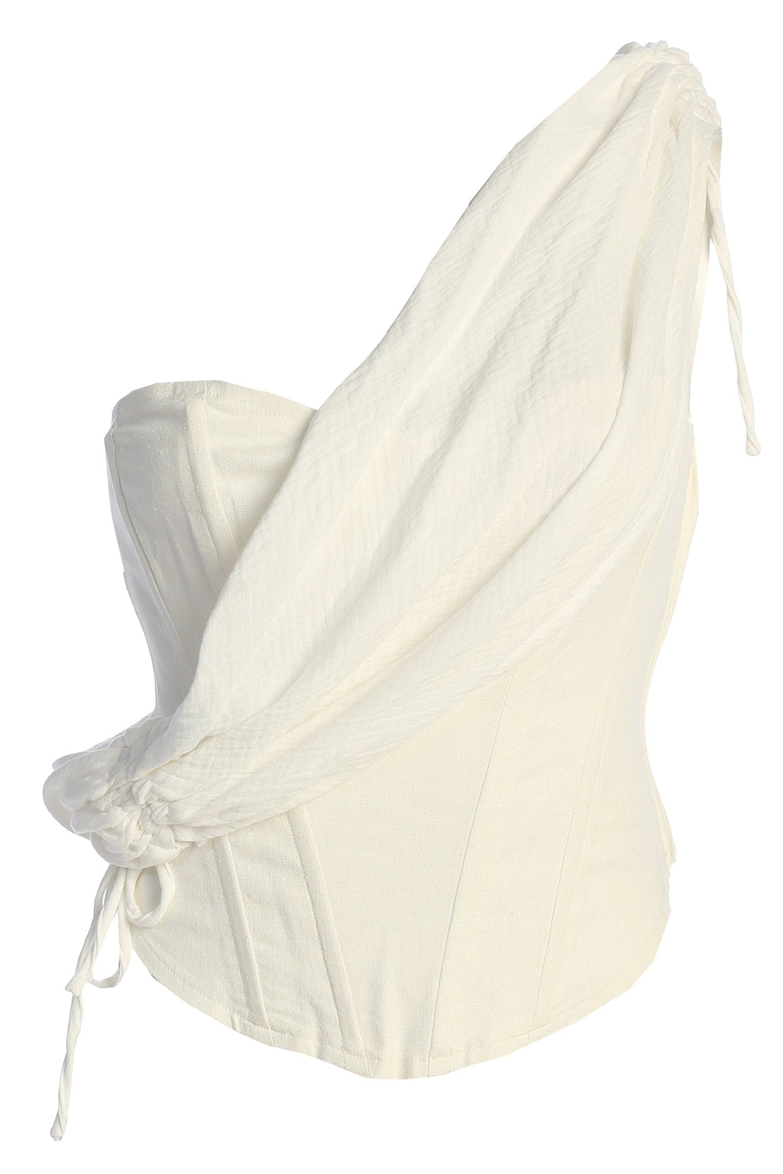 Ivory New Obsession Draped Top de VÍA LABEL