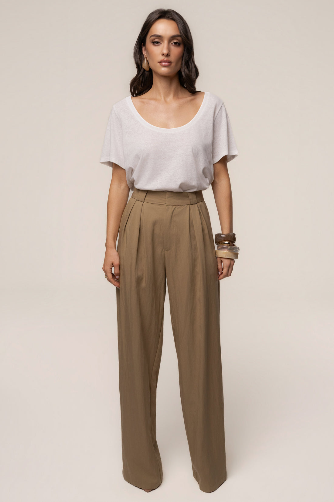 White At Ease Scoop Top