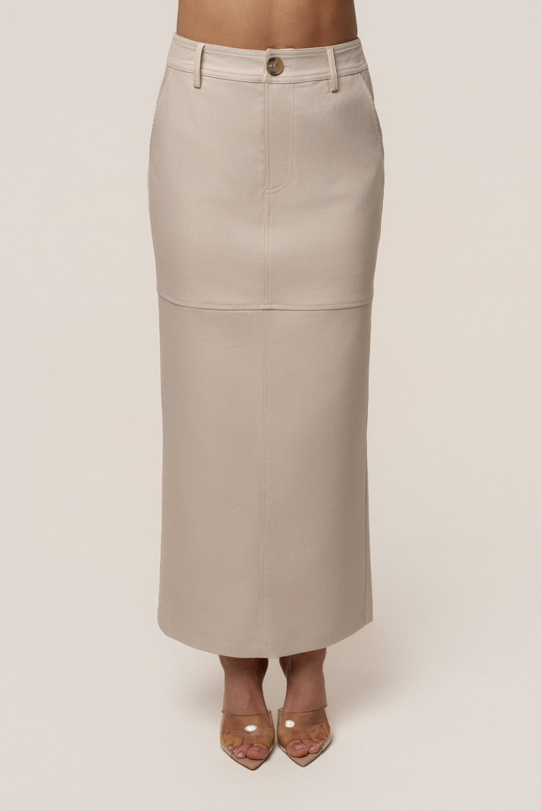 Beige In Focus Skirt